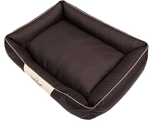 HobbyDog R3CEPBRA3 Hundesofa Cesar Perfect Kunstleder Kodura, Braun, 95 x 73 x 23 cm