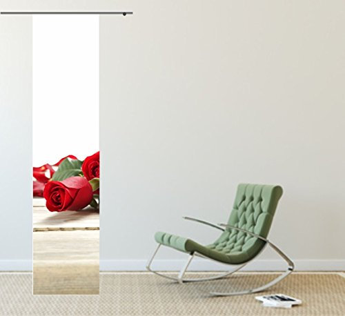 gardinen-for-life Flächenvorhang Rose - White, Schiebevorhang mit Druck-Motiv, Gr.60x245 cm Tolles Motiv