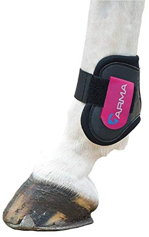 Shires ARMA Fetlock Boots Cob/Full Size Black Pink
