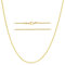 KISPER 18k Gold Hip Hop Braided Rope Chain Necklace – 2mm Gold Plated Solid Stainless Steel Durable Jewelry for Women & Men with Lobster Clasp, 18