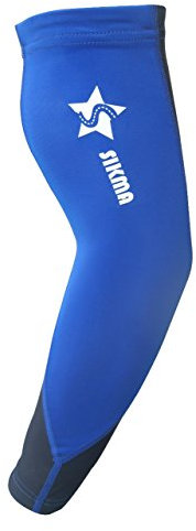 Sikma Manguitos calentadores de brazos para ciclismo, protección solar UV, mangas de licra, azul, L-XL