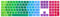 WYGCH Ultra Thin Silicone Full Size Wireless Numeric Keyboard Cover Skin for Mac 2017 Magic Keyboard with Numeric Keypad MQ052LL/A A1843 US Layout,Rainbow