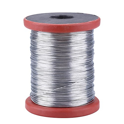 ViaGasaFamido Imkereidraht 1 Rolle 500 g Edelstahl/Eisendraht Fix Bienenstock-Rahmenwerkzeug Bienenstock-Rahmenfundamentdraht Bienenzuchtwerkzeug(Iron Wire)