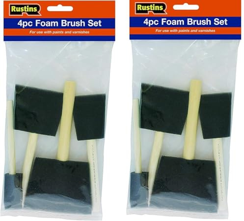 RUSTINS Foam Brushes - 1; 2; 3 & 4 (TWIN PACK)