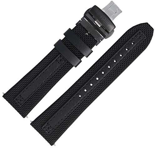 Victorinox Uhrenarmband 24mm Textil/Leder Schwarz - 004511