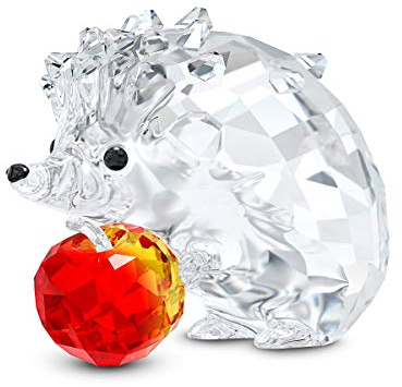 Swarovski Igel mit Apfel, Weiß/Rot, 2.9 x 2.5 x 3.7 cm