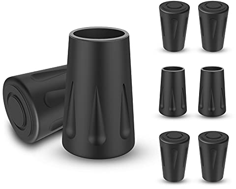 flintronic 6PCS Gummipuffer für Wanderstöcke, Nordic Walking Pads, Profi Nordic Walking Stöcke Gummipuffer Gehstock Gummispitzen für Alle Gängigen Nordic Walking Stöcke, 11mm