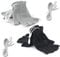 2 Pairs USB Heated Gloves for Men and Women, USB 2.0 Powered Stripes Heating Pattern Knitting Wool Heating Mittens Hands Warmer Fingerless Washable Design Winter Gift (Black & Gray)