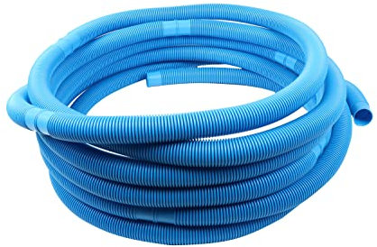 Wacredo Premium Poolschlauch/Schwimmbadschlauch NW 38mm, blau, (12m) Spiralschlauch für Poolpumpe und Poolfilter | robust | flexibel | Chlor- und UV-Beständig | integrierte Muffe
