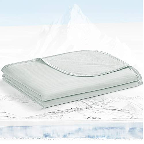 Avoalre Cooling Blanket 150x200cm Arc-Chill 3.0 Cool Fiber Bamboo Blankets Q-MAX>0.5 Summer Blanket with Double-sided Design Absorb Heat Soft Lightweight Cool Bed Blanket Queen Size Gray