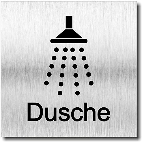 Schild Türschild Dusche UV Druck 12 x 12cm - 3mm Aluverbund - Made in Germany - Art.Nr. 2116