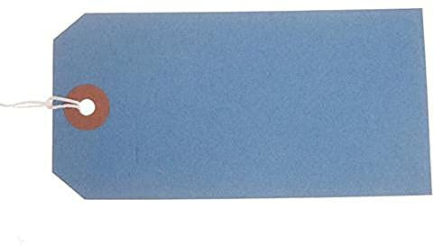 ValueX Lot de 1000 étiquettes renforcées colorées avec ficelle Bleu 120 x 60 mm
