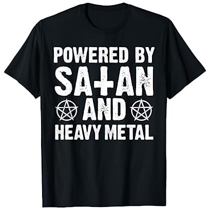 Powered by Satan and heavy metal heavy metal T-Shirt