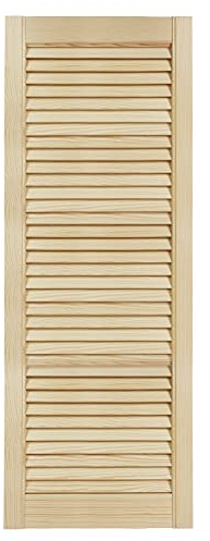 DecoMeister Mobili Porta Lamella Porte Pino Mobili Anteriore Pino Non Trattato Armadio Porta Armadio Aperto Lamelle 394x1100 mm Singolo legno massiccio a venatura naturale