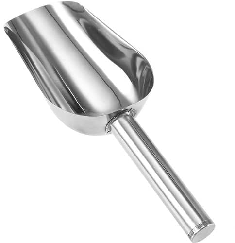 CABLEPELADO Cuchara comida para Mascotas, Cuchara medidora de comida para mascotas, Cuchara para perros y gatos, Cuchara dosificadora de alimento para mascotasm Acero inoxidable, 19 cm de largo
