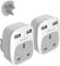 UK to US Plug Adapter 2 Pack, TESSAN UK to US Travel Adaptor with 2 USB (1 USB C), 3 in 1 Grounded Plug Adapter, Travel Essentials for USA, Canada, Thailand, Mexico, Bahamas (Type B)