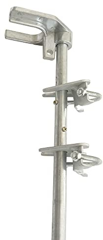 HITTITE 36 Chain Link Drop Rod for Double Gate, Pull Style Chain Link Fence Gate Latch for 1-3/8 Frame, Heavy Duty Drop Bolt Ground Latch for Metal Gates
