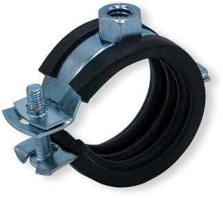 Sanpro Gelenk Rohrschelle mit Kippschraube + Schallschutz für Rohr, Größe 31-36 mm (Stockschrauben verzinkt Rohrleitungen Rohrschellen)