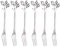 6 forchette da dolci, in acciaio inox, per dessert e frutta, piccole forchette lucide e lucidate, lavabili in lavastoviglie (argento)