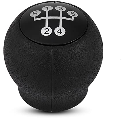 TKSE Schaltknauf, Universal 5 Gang Auto Schaltknauf Kopf Manueller Schaltknüppel Schwarz für Corsa B C Vectra B Astra G F