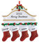 Personalisierte Weihnachtsornamente 2024 Familie von 2/3/4/5/6/7/8 Socken Benutzerdefinierte Namensgeschenke für Weihnachtsbaum, Weihnachtsbaumanhänger Kreatives Familie von 4