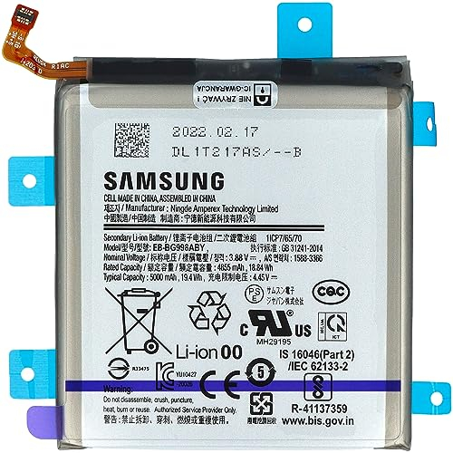 INNCOMM Originale Batteria EB-BG998ABY per Samsung Galaxy S21 Ultra G998 | cellulare smartphone GH82-24592A | Celle agli ioni di litio | 3,85 V 5000 mAh | Batteriasostitutiva di marca | con i dadi