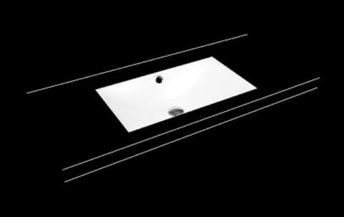 Kaldewei Silenio Unterbauwaschtisch 3047 634x391 mm, alpinweiß, 906006313001, Ausführung: ohne Überlauf