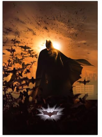 Displate Offiziell DC Comics MetallPoster Magnetische Befestigung Inklusive Lizenziert Bilder Hochwertiges Poster Batman Begins - Batman Begins Movie Art 2 67.5 cm x 48 cm