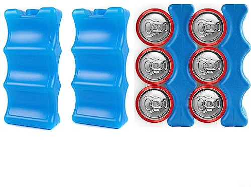600 ml acumuladores de frío para bolsa isotérmica, 4 unidades para latas de cerveza, almuerzo, bolsa nevera y nevera pequeña, escuela, picnic, camping, elementos de refrigeración reutilizables para