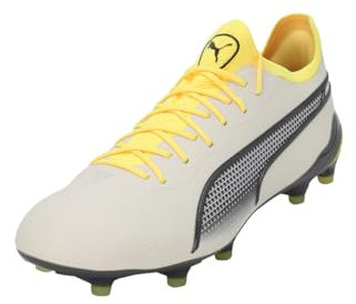 PUMA Unisex King Ultimate Fg/Ag Leichtathletik-Schuh, Alpine Snow Asphalt Yellow Blaze, 41 EU