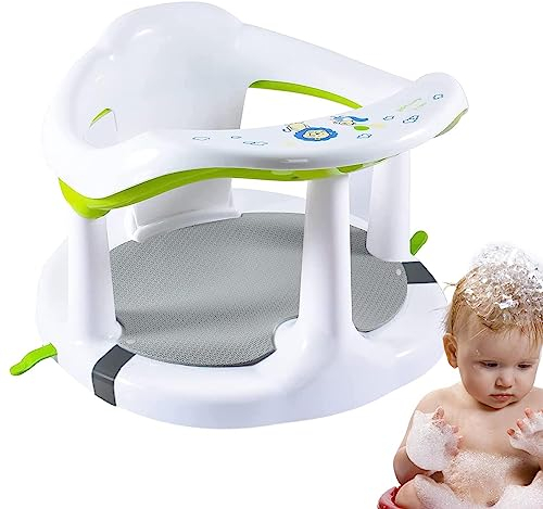 Badesitz Baby - Baby-Duschstuhl Mit Abnehmbare Saugnäpfen Und Rutschfeste Matte, Ergonomischer Sitz Für Die Badewanne, Badewannensitz Baby Für Neugeborene, 6-18 Monate