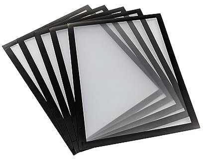 Shadow Foam Magnetischer Dokumentenhalter | 5 Stück | interner Beschilderungsrahmen | magnetisch A5, A4, A3 Größen (Schwarz, A5)