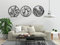 VAILLA ® 3er set Blumen Wanddeko, Blume Wanddekoration aus Holz, Wandbilder Home Dekoration, 3D Wall Art, Große Wand Deko, Bilder für Schlafzimmer, Wohnzimmer und Küche (Blumen 23)