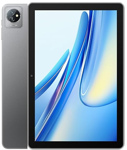 Blackview Tab 70 WiFi, Tablet Android 13 10,1’’ HD+ IPS Display, Quad-Core 6GB RAM+64GB ROM (1TB Tarjeta SD Externa), Batería 6580mAh, Cámara Dual 5MP+2MP, WiFi 6 Bluetooth, Dual Box Altavoces Gris