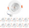 Vlio LED Einbaustrahler 230V Flach LED Spots 5W Bad Einbauleuchten Deckenspots Kaltweiß 6000K Schwenkbar Einbauspots Deckenstrahler für Wohnzimmer Badezimmer Küche 10er Set