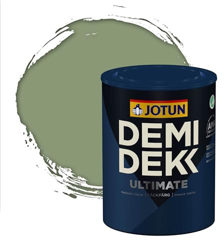Jotun - Peinture Bois, Lasure Opaque pour Extérieur et Intérieur Satinée - DEMI DEKK CLEAN TECH - RAL 6021 - Vert Pâle - 0,75L