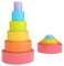 Merle Toys® Baby Stacking Cups for 1 Year Old, 6x FSC-Certified Wooden Rainbow Stacking Toy, Wooden Montessori Toys for 1 year Old Girls and Boys, Colour Sorting Cups for Toddlers, Safe & Eco-friendly