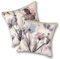 AUAUY Blumen Kissenbezug 40x40 2er Set, Kissenhülle Leinen Sofakissen Moderne Abstrakte Blumen Aquarellmalerei Dekokissen für Sofa Schlafzimmer Couch Outdoor Bauernhaus Kissenbezüge