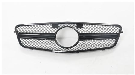 Front Kühlergrill Für Mercedes Für Benz W212 Für E Klasse E300 E350 E200 Für AMG 2009-2013 Oberen Stoßstange Haube Mesh Grill Front Grille Nebelscheinwerfer Gitter(Color:Schwarz)