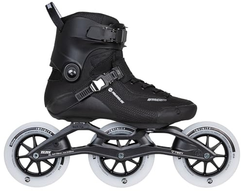 Powerslide Inline Skate Stream Classic 125, in schwarz für Racing, Marathon, Männer und Frauen