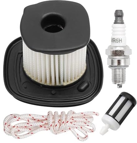 Hoypeyfiy 4241 140 4400 Air Filter Kit with Fuel Filter Spark Plug Pull Cord, Replacement for Stihl BG86C BG86 SH86 SH86C BG56 BG66 Leaf Blower, 4241 140 4403 Air Filter