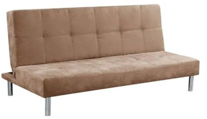 SHIITO | Modelo Levis - Sofá Cama con Apertura Clic-Clac | Donde la Elegancia y la modernidad se encuentran | Diseño Capitoné en Color Piedra | 188 x 88 x 89 cm