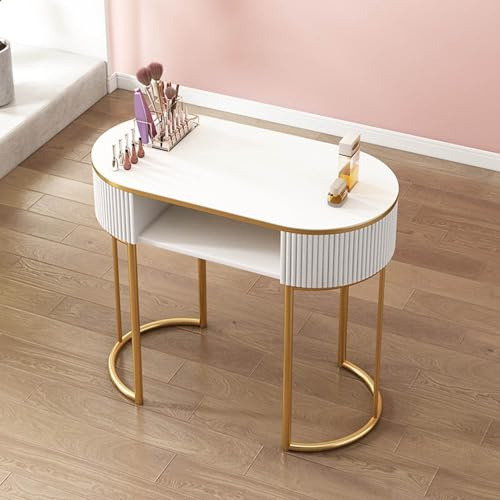 RIYUE_SHENGHENG Nail Tech Desk Artist Hand Manicure Table, Professional Modern Nail Beauty Workstation Wooden Salon Spa Nail Desk with Drawers and 3 Layers Storage Cabinet,home Beauty Salon Equipment