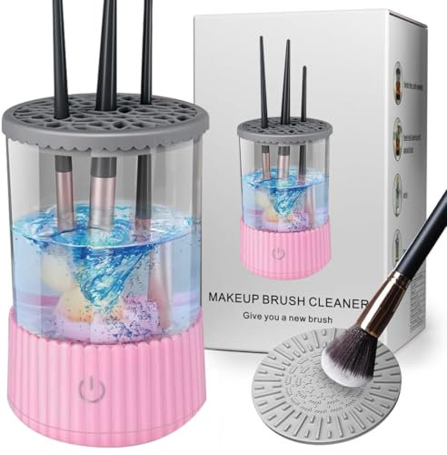 HONGECB Pinselreiniger Reinigung, Make-Up Pinselreiniger, Make Up Pinsel Schwamm Reiniger, Pinsel Reiniger für Schnelle Farbenwechsel, Einfach Zu Reinigen (das Patentoriginal - 2025 Neu/Rosa)