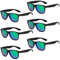 6 Stücke Bunte Sonnenbrille Set Neon Lustige Sonnenbrillen Vintage Brillen Party für Herren Damen