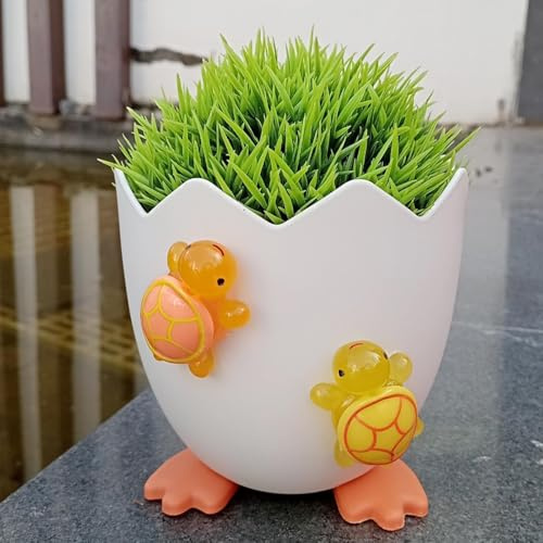Generisch Eierschalenform Blumentopf, Ostereierschalen Pflanzgefäß, Einzigartige Eierschalen Blumenvasen, Eierschalen Pflanzentopf Mit Schildkröte, Simulation Eierschale Schildkröte Sukkulenten Topfs