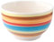 H&H Home, Set mit 6 Frühstücksschalen, Steingut, 100 Streifen,14,5 cm, mikrowellenfest und spülmaschinenfest