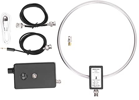 Kurzwellenantenne Innenantenne für Kurzwellenradio 3-30 MHz Frequenzbereich 20 dBi Gain BNC-Anschluss Edelstahl Innenempfang Kurzwellenschleife Antenne
