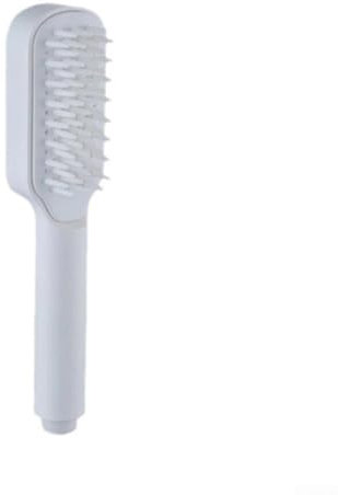 Oniissy Pommeau de douche puissant avec brosse de massage, pommeau de douche avec brosse de nettoyage, argenté/blanc/noir/gris pour un entretien sans effort de la salle de bain (blanc)