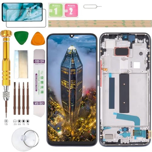 Gadget Troops Kit de repuesto de pantalla LCD (sin huellas dactilares) para Xiaomi Mi 10 Lite 5G M2002J9G (negro)